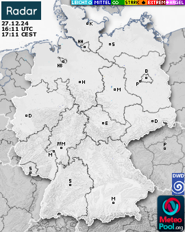 Niederschlagsradar(Wetterradar) für Deutschland